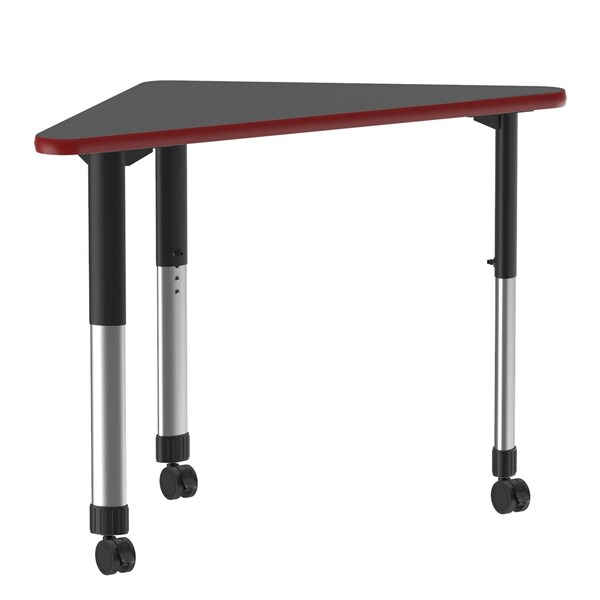 HPL Collaborative Desk - Casters - Wing